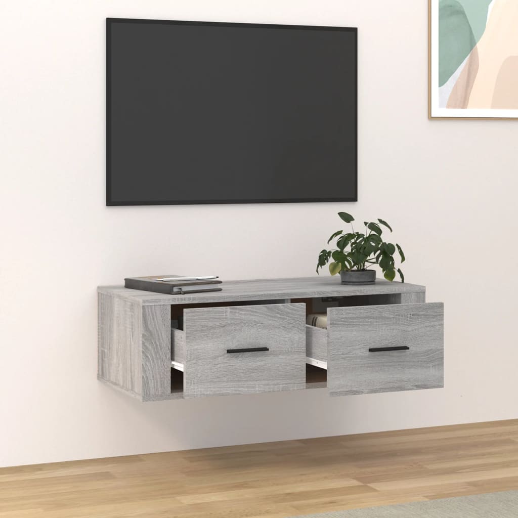 Viseći TV ormarić boja hrasta 80x36x25 cm od konstruiranog drva