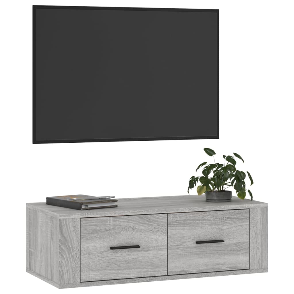 Viseći TV ormarić boja hrasta 80x36x25 cm od konstruiranog drva