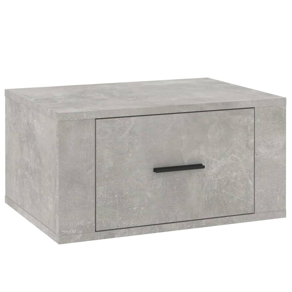 Zidni noćni ormarići 2 kom siva boja betona 50x36x25 cm