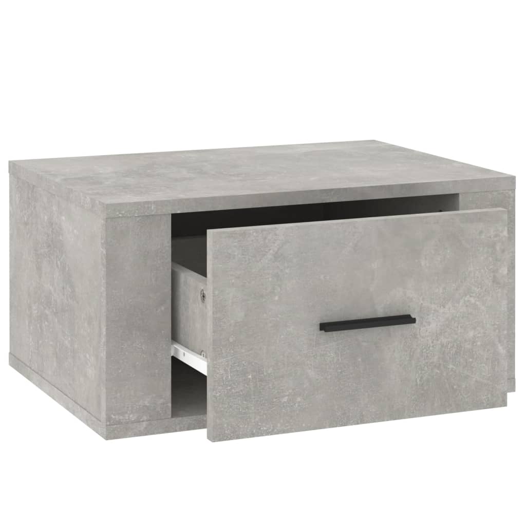 Zidni noćni ormarići 2 kom siva boja betona 50x36x25 cm