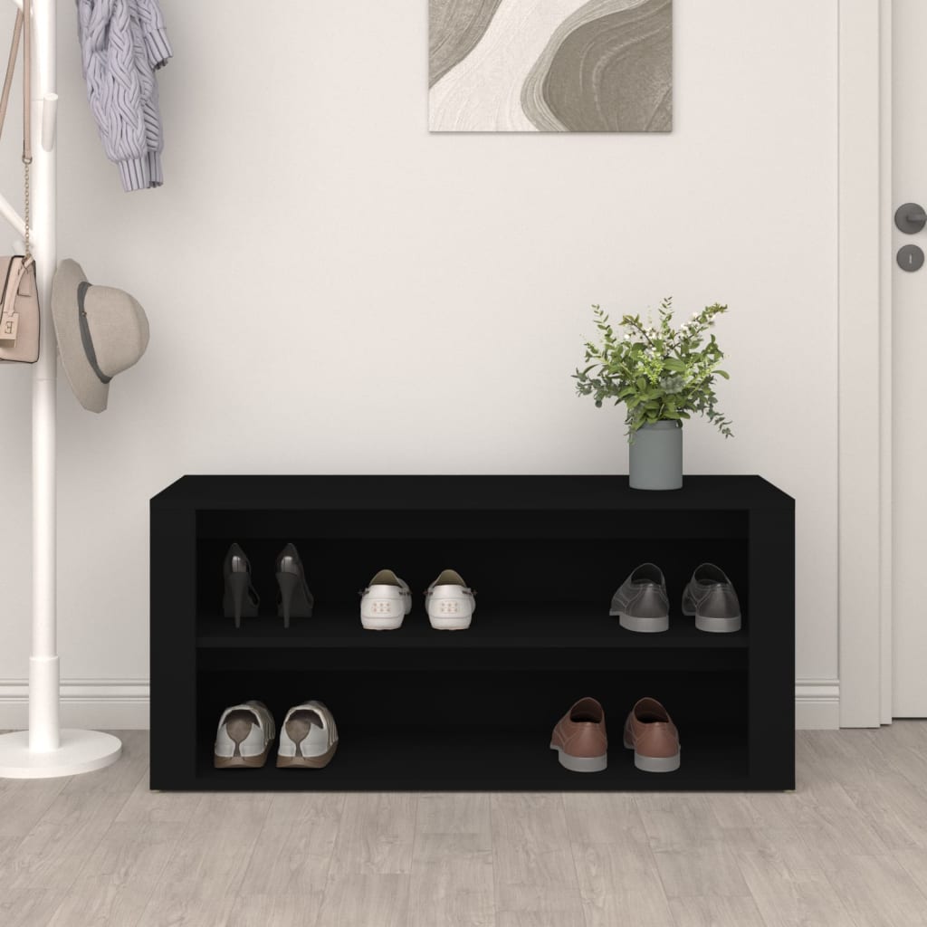 Stalak za cipele crni 100 x 35 x 45 cm od konstruiranog drva