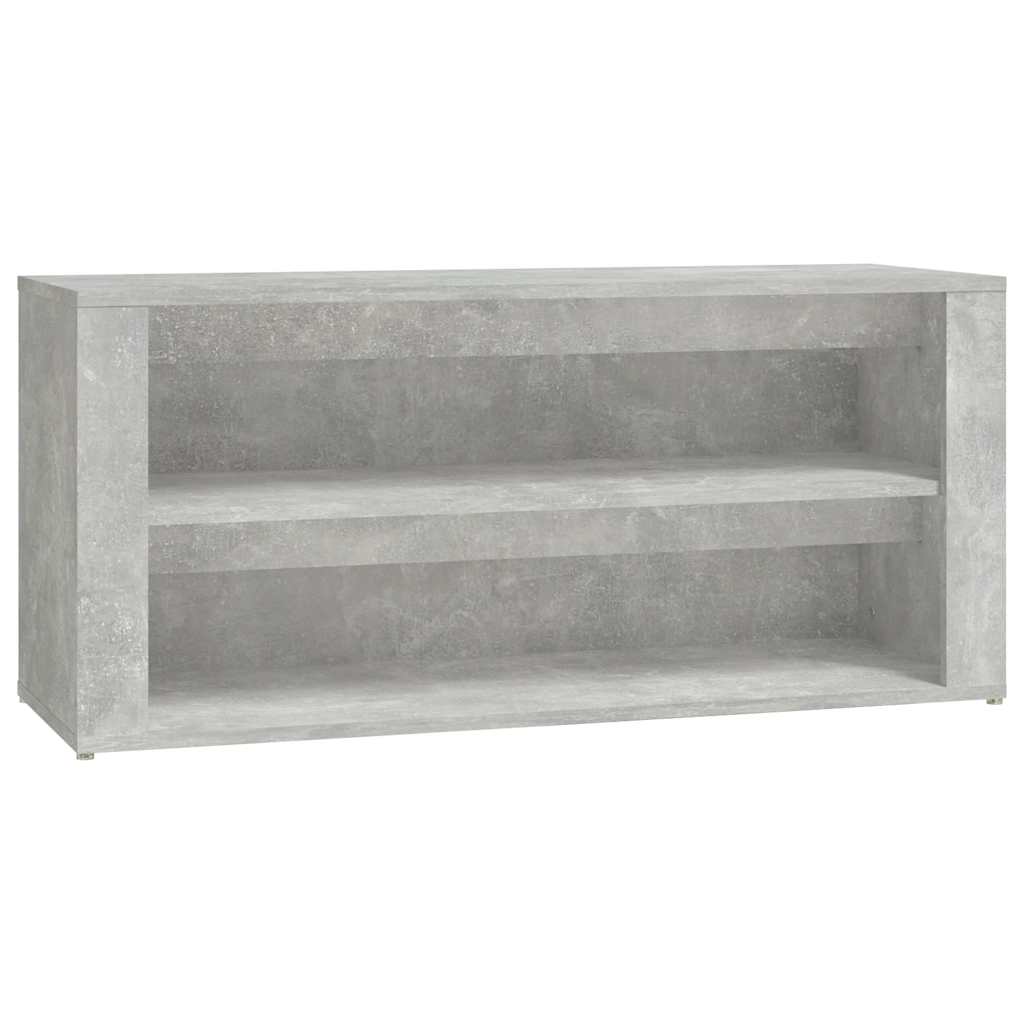 Stalak za cipele boja betona 100x35x45 cm konstruirano drvo