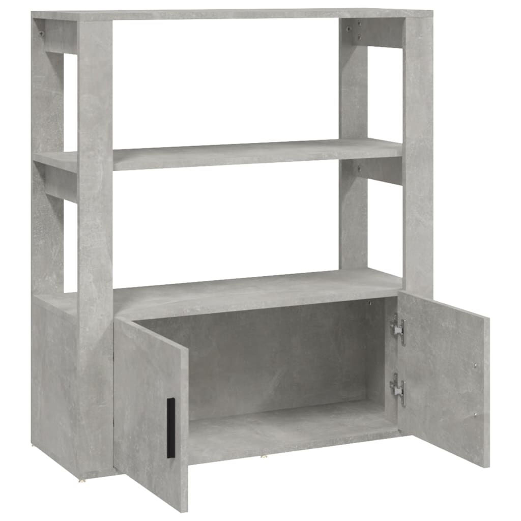 Komoda siva boja betona 80x30x90 cm od konstruiranog drva