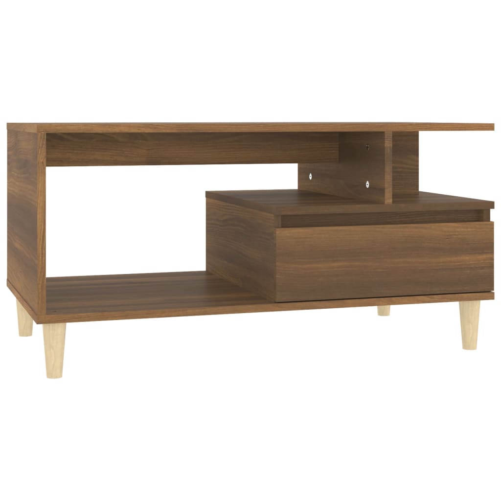 Stolić za kavu smeđi hrast 90x49x45 cm konstruirano drvo