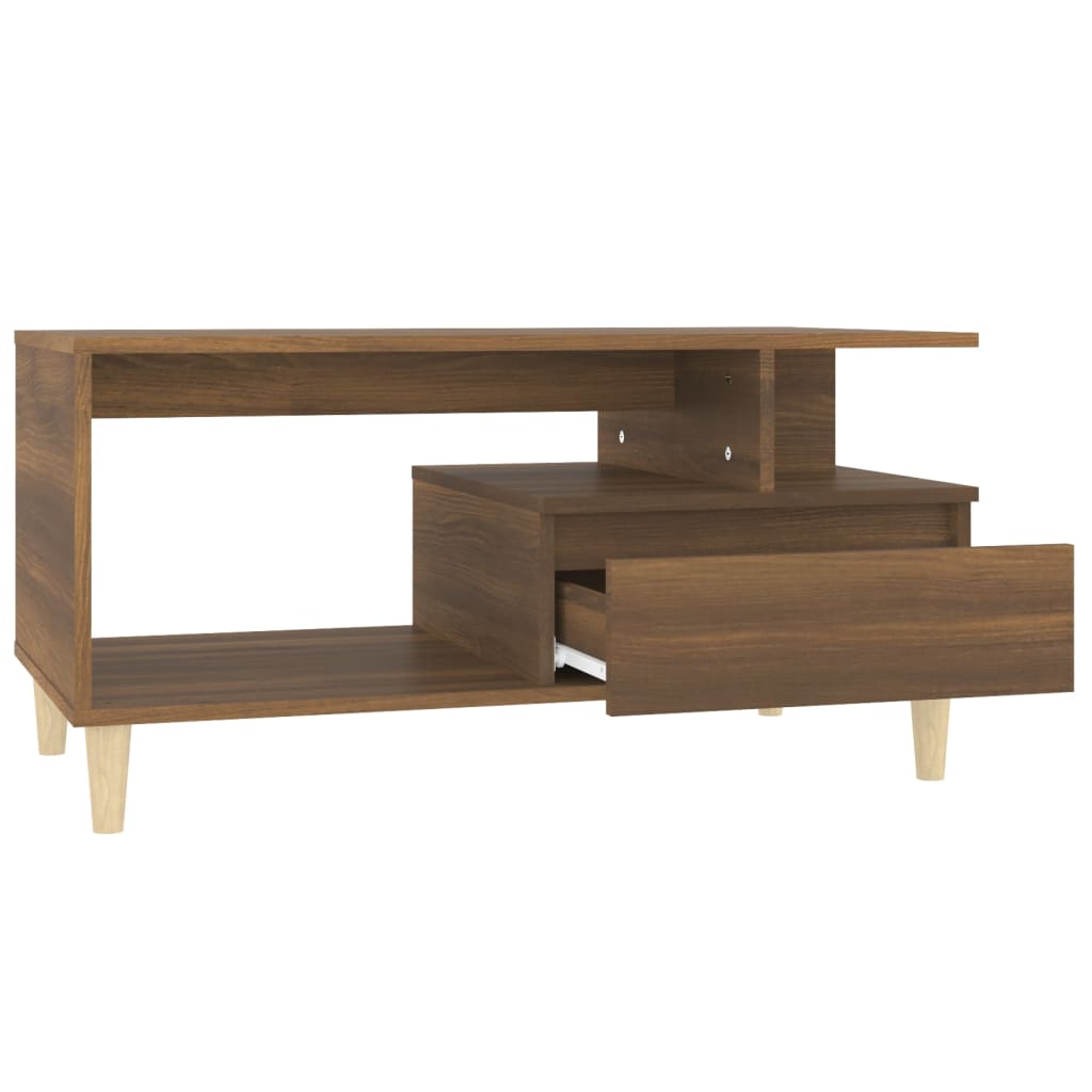 Stolić za kavu smeđi hrast 90x49x45 cm konstruirano drvo