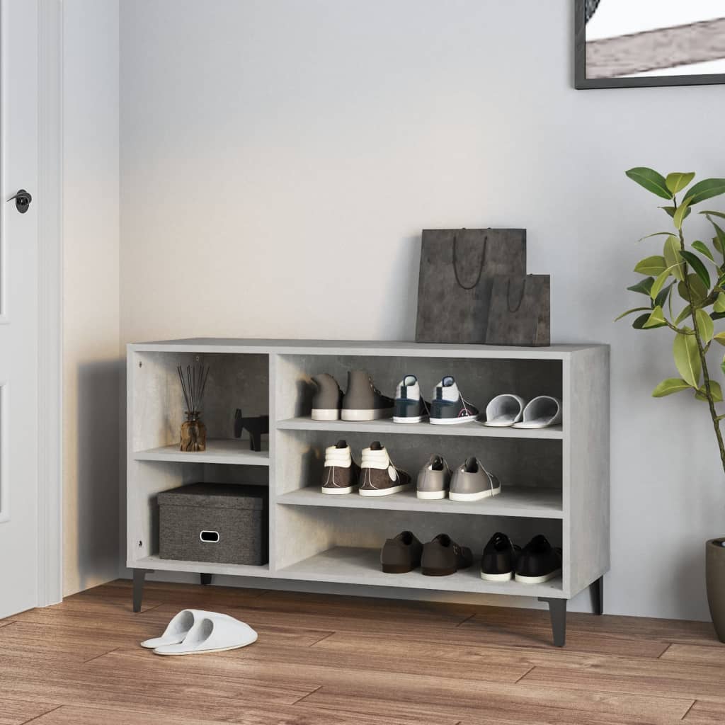 Ormarić za cipele boja betona 102x36x60 cm konstruirano drvo