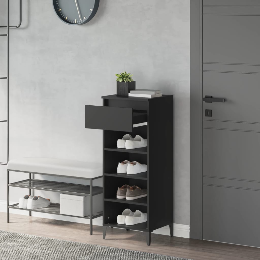 Stalak za cipele boja hrasta 40x36x105 cm konstruirano drvo