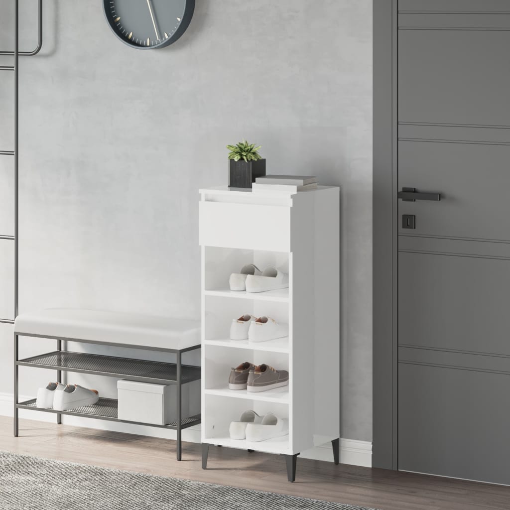 Stalak za cipele boja hrasta 40x36x105 cm konstruirano drvo
