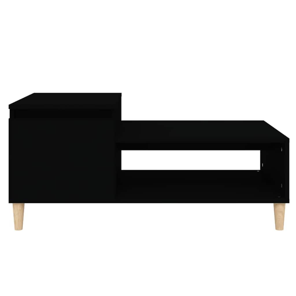 Stolić za kavu crni 100 x 50 x 45 cm od konstruiranog drva Crna