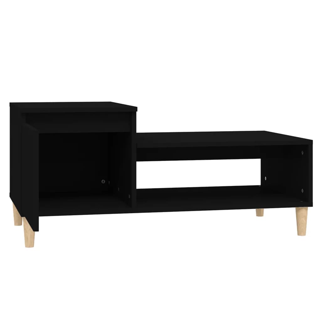 Stolić za kavu crni 100 x 50 x 45 cm od konstruiranog drva
