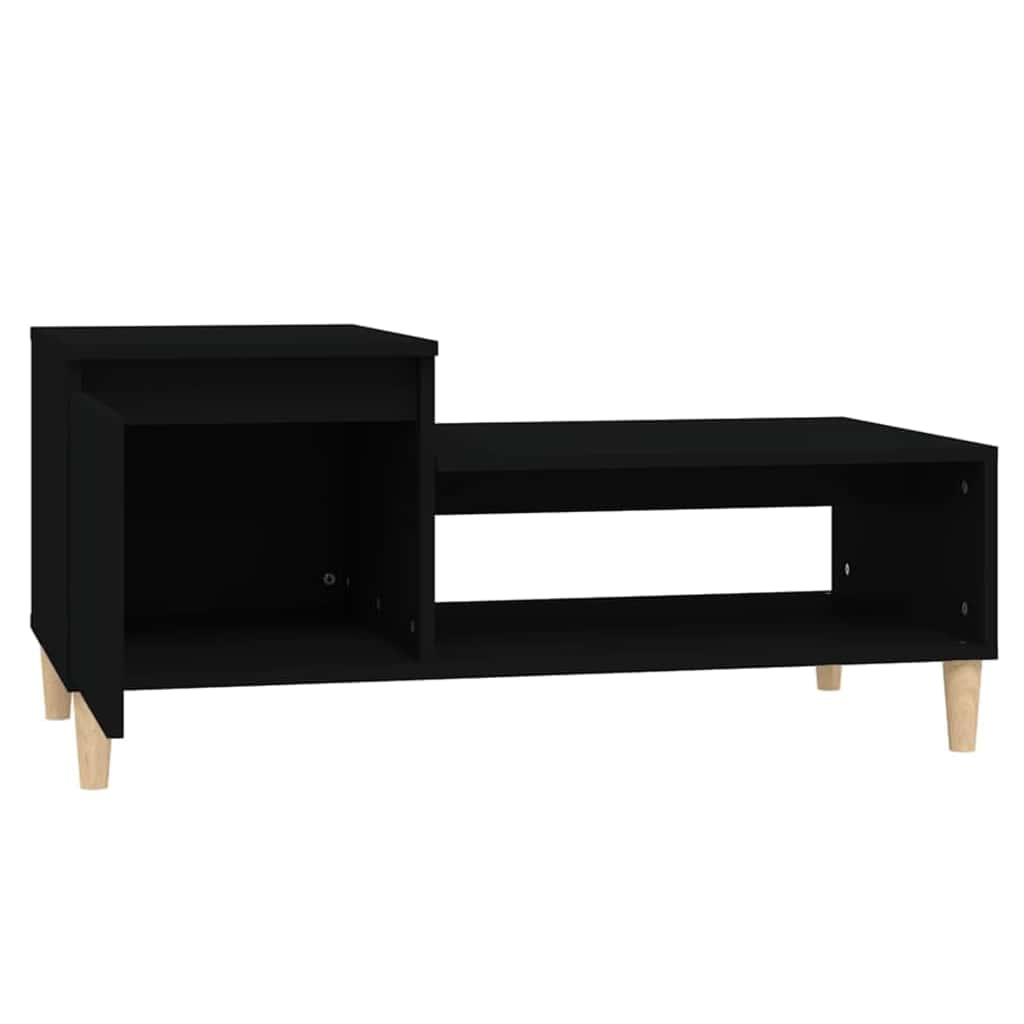 Stolić za kavu crni 100 x 50 x 45 cm od konstruiranog drva Crna