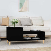 Stolić za kavu crni 100 x 50 x 45 cm od konstruiranog drva Crna