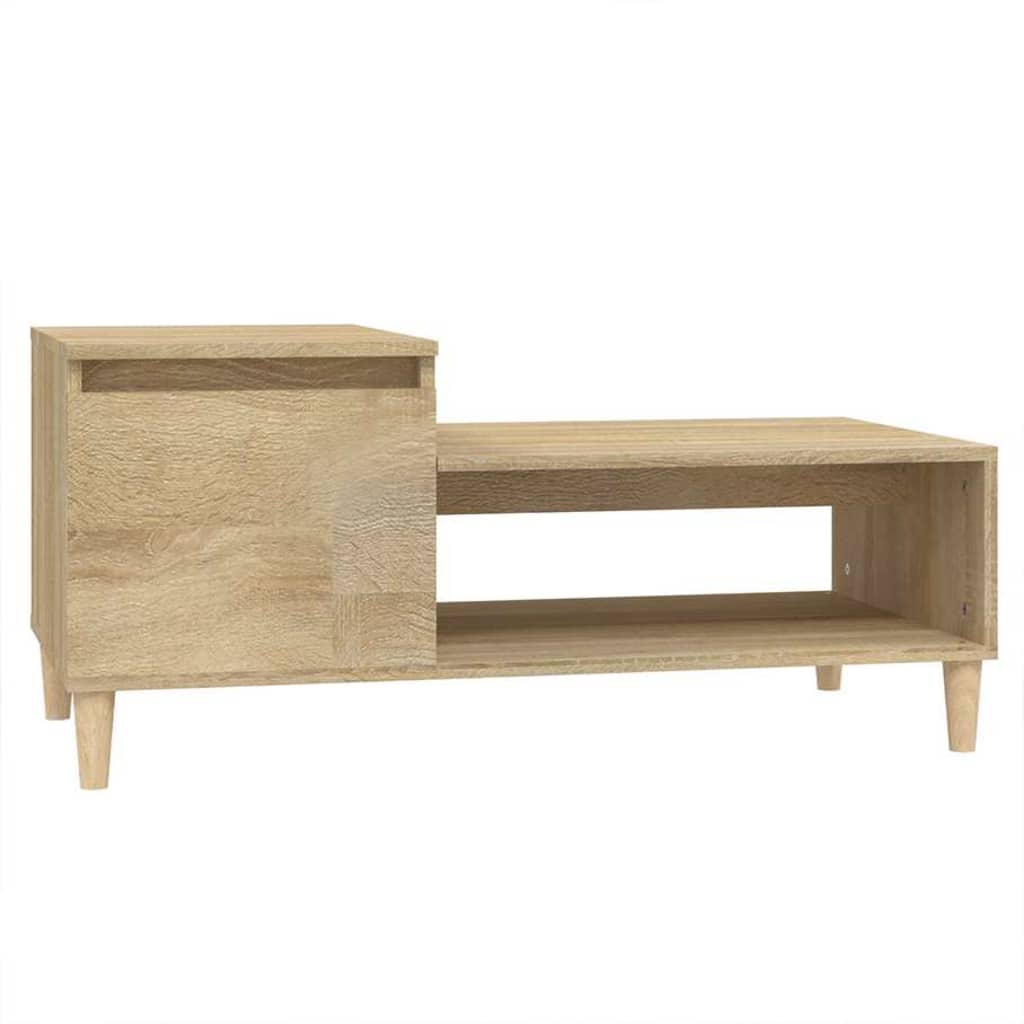 Stolić za kavu boja hrasta 100 x 50 x 45 cm konstruirano drvo Smeđa