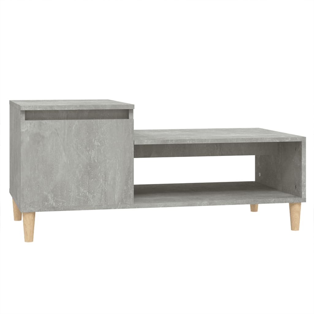 Stolić za kavu boja betona 100x50x45 cm od konstruiranog drva