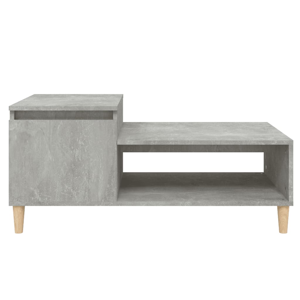 Stolić za kavu boja betona 100x50x45 cm od konstruiranog drva