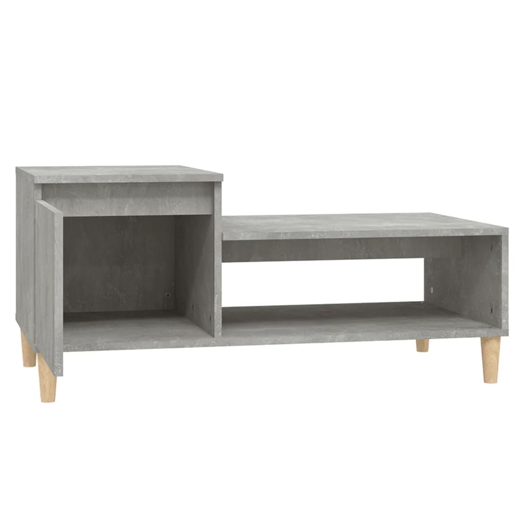 Stolić za kavu boja betona 100x50x45 cm od konstruiranog drva
