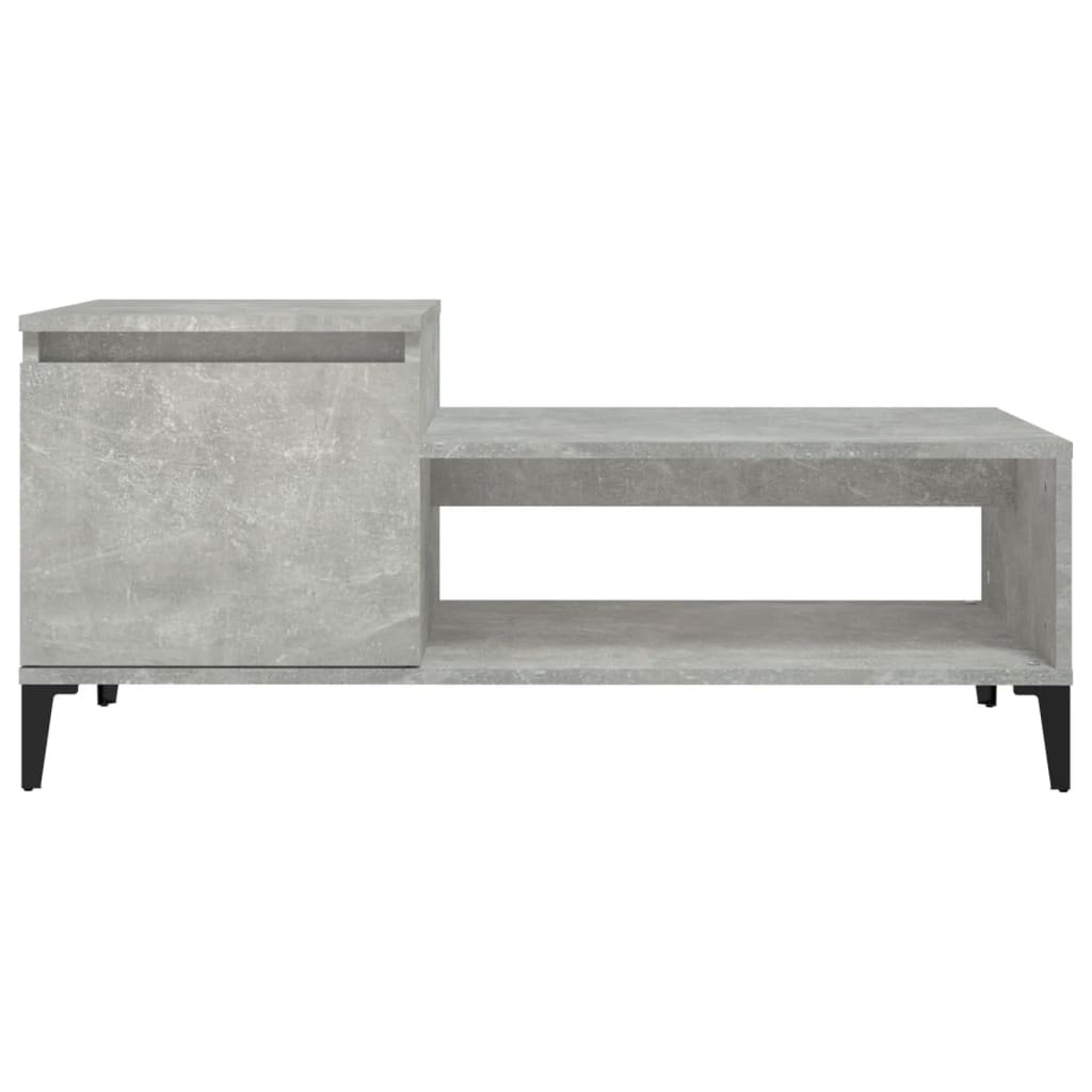 Stolić za kavu boja betona 100x50x45 cm od konstruiranog drva