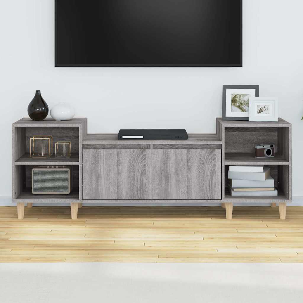 TV ormarić boja hrasta sonome 160x35x55 cm konstruirano drvo Siva