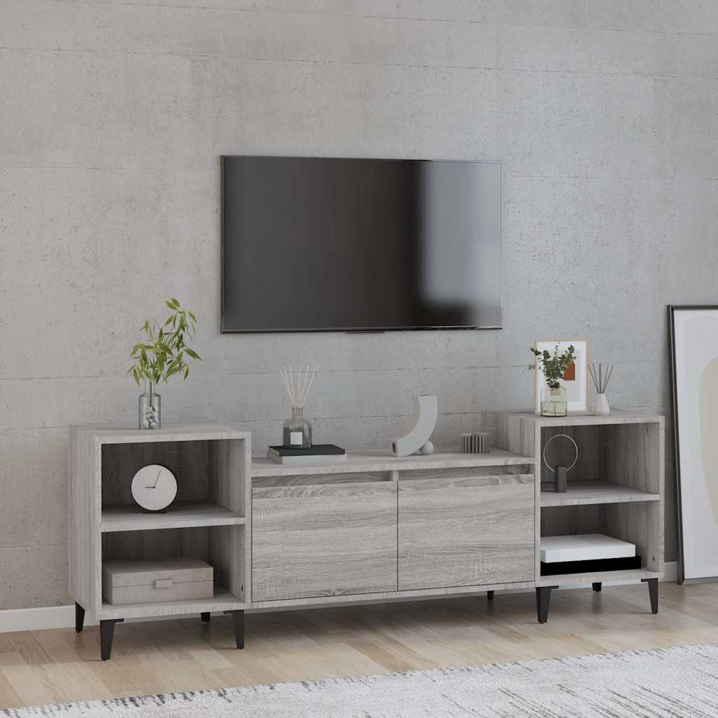 TV ormarić boja hrasta sonome 160x35x55 cm konstruirano drvo Siva