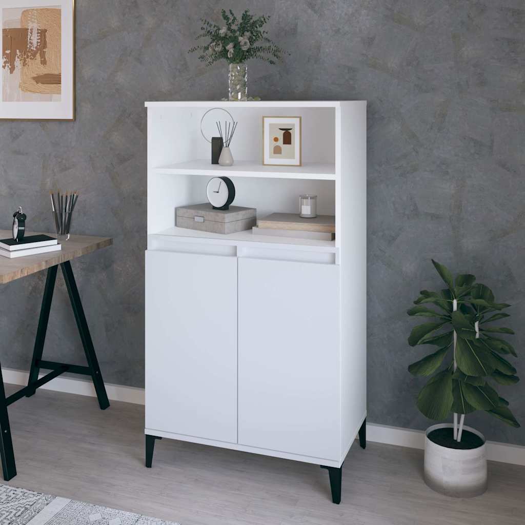 Visoka komoda sjajna 60x36x110 cm od konstruiranog drva