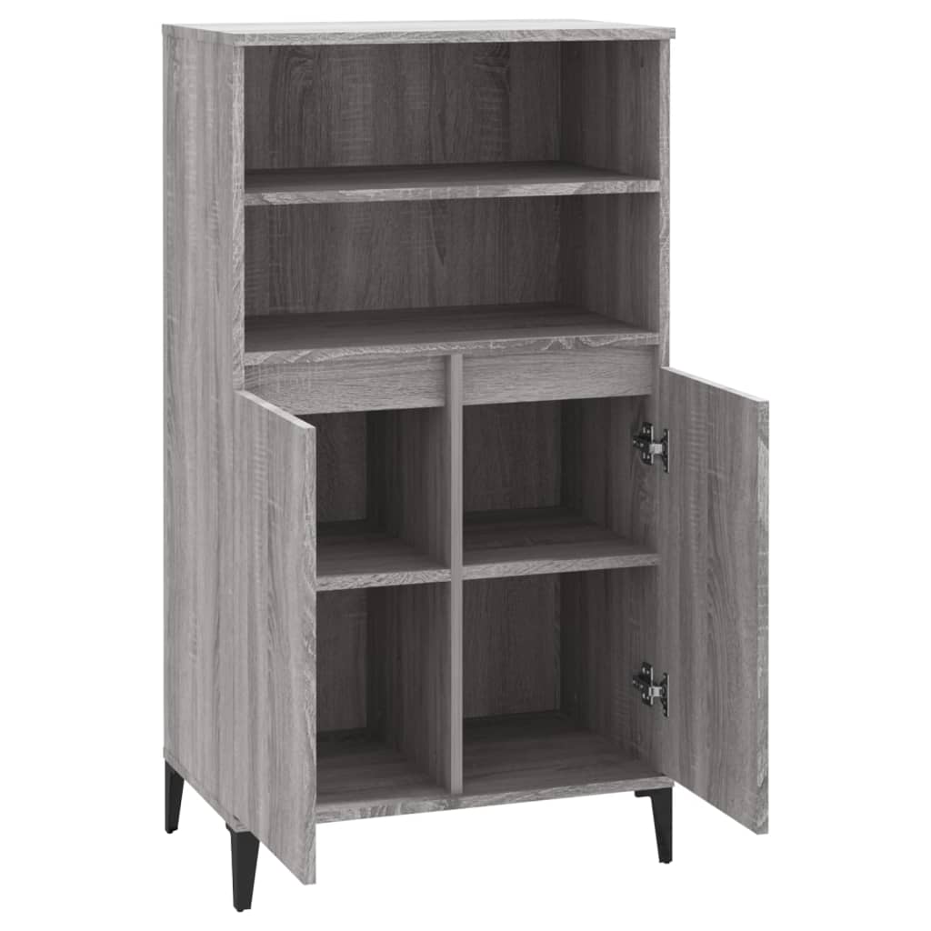 Visoka komoda siva sonome 60x36x110 cm od konstruiranog drva