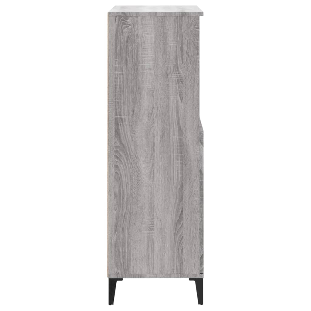 Visoka komoda siva sonome 60x36x110 cm od konstruiranog drva