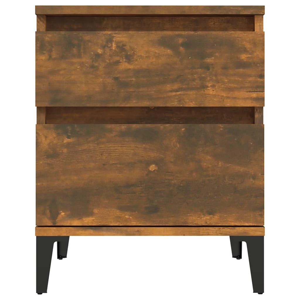Noćni ormarići 2 kom boja dimljenog hrasta 40x35x50 cm