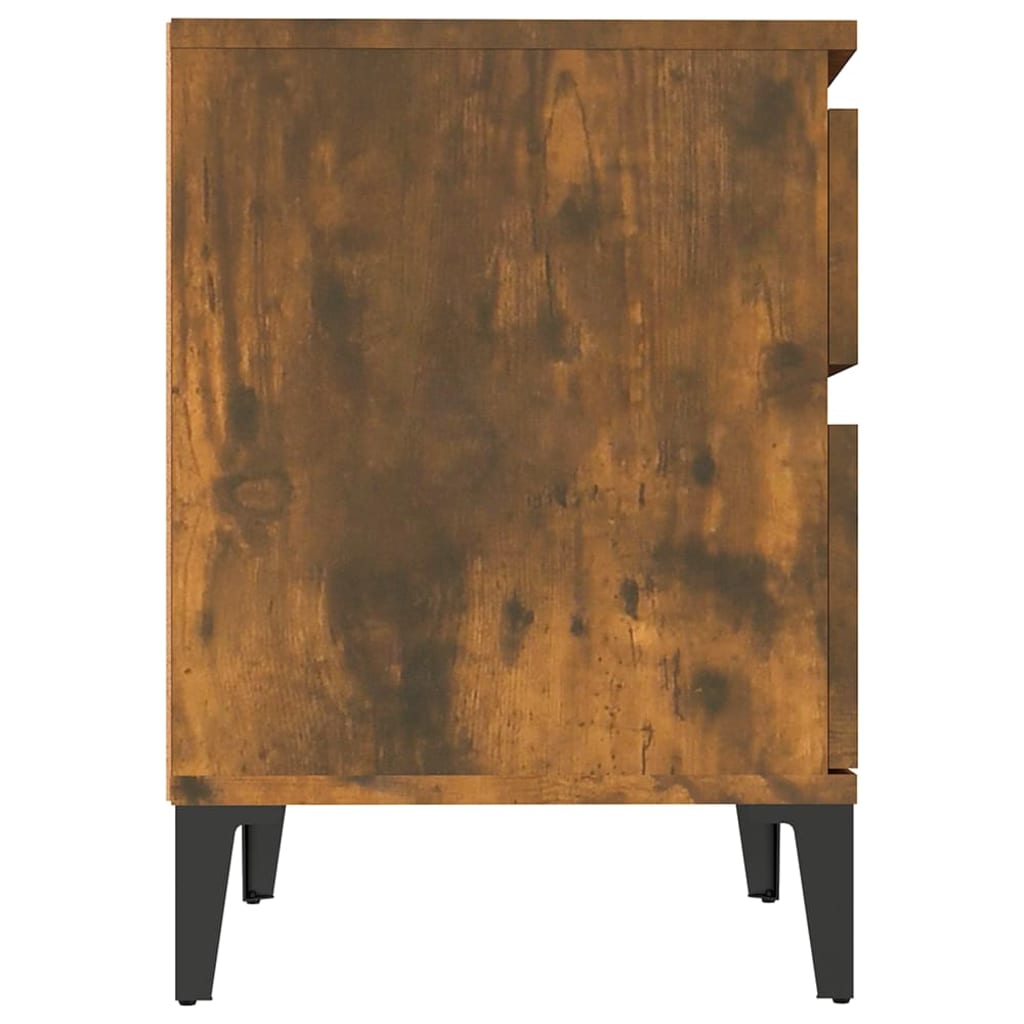 Noćni ormarići 2 kom boja dimljenog hrasta 40x35x50 cm