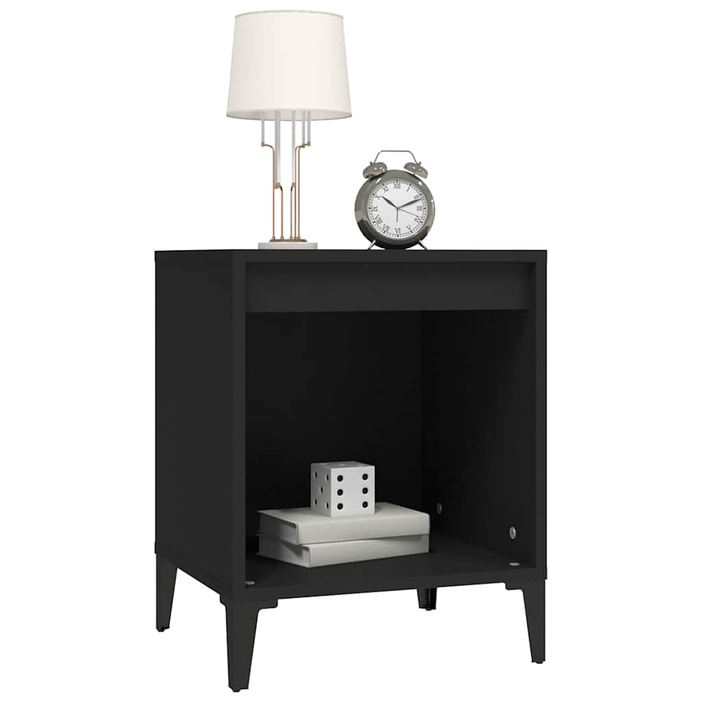 Noćni ormarići 2 kom crni 40x35x50 cm Crna