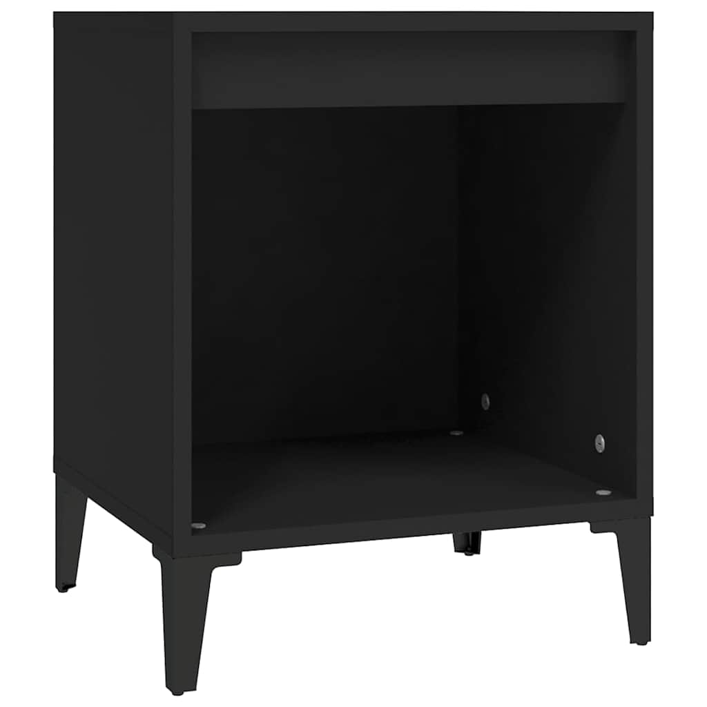 Noćni ormarići 2 kom crni 40x35x50 cm Crna