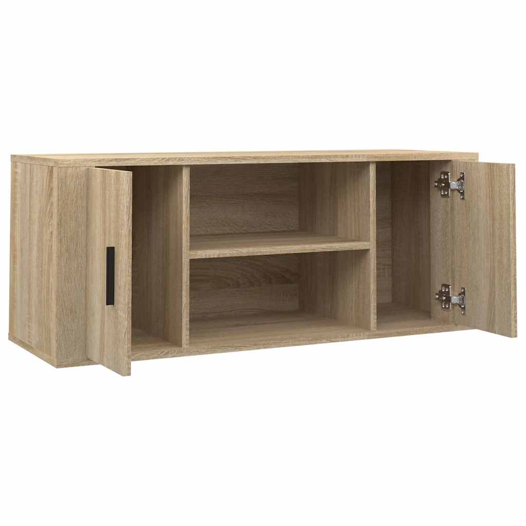 TV ormarić boja hrasta sonome 100x35x40 cm konstruirano drvo Smeđa