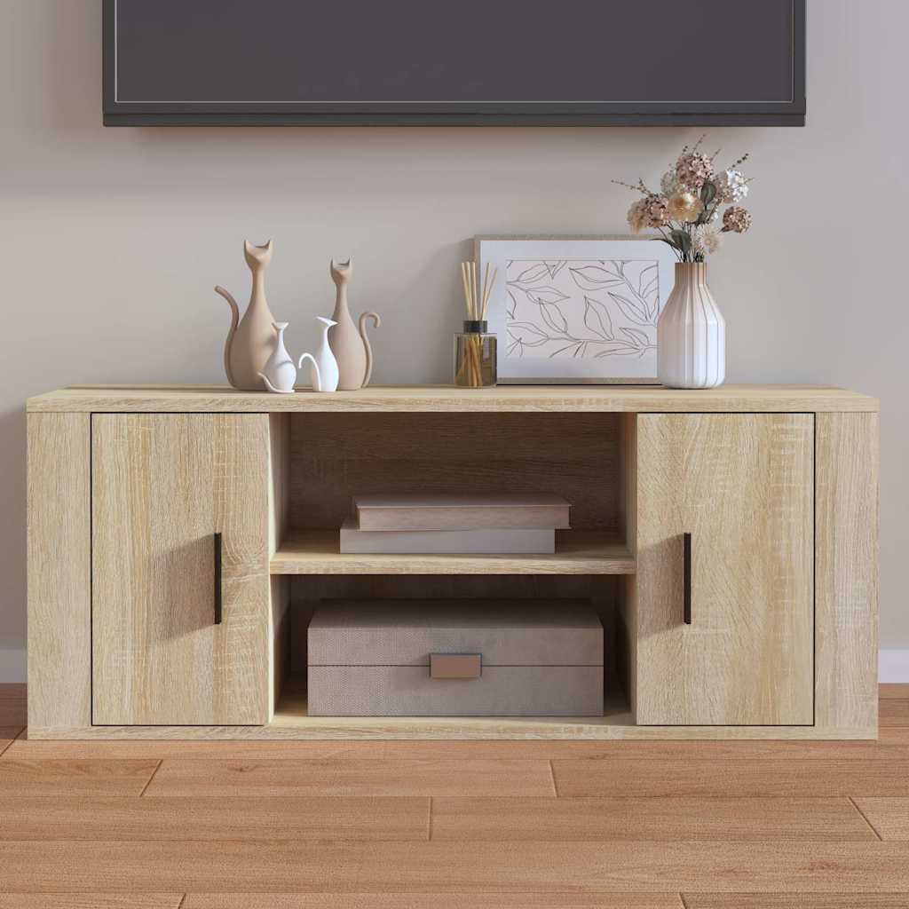 TV ormarić boja hrasta sonome 100x35x40 cm konstruirano drvo Smeđa
