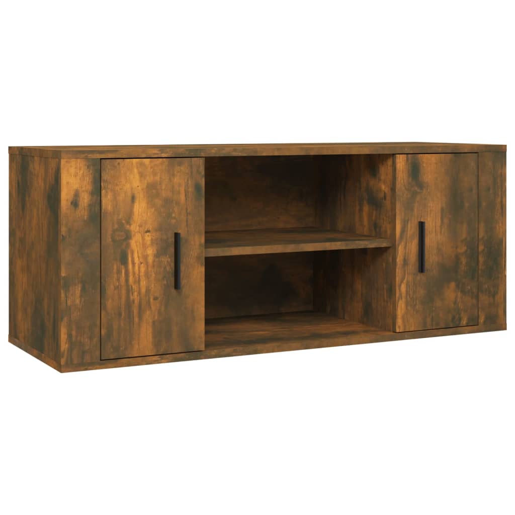 TV ormarić boja dimljenog hrasta 100x35x40 cm konstruirano drvo