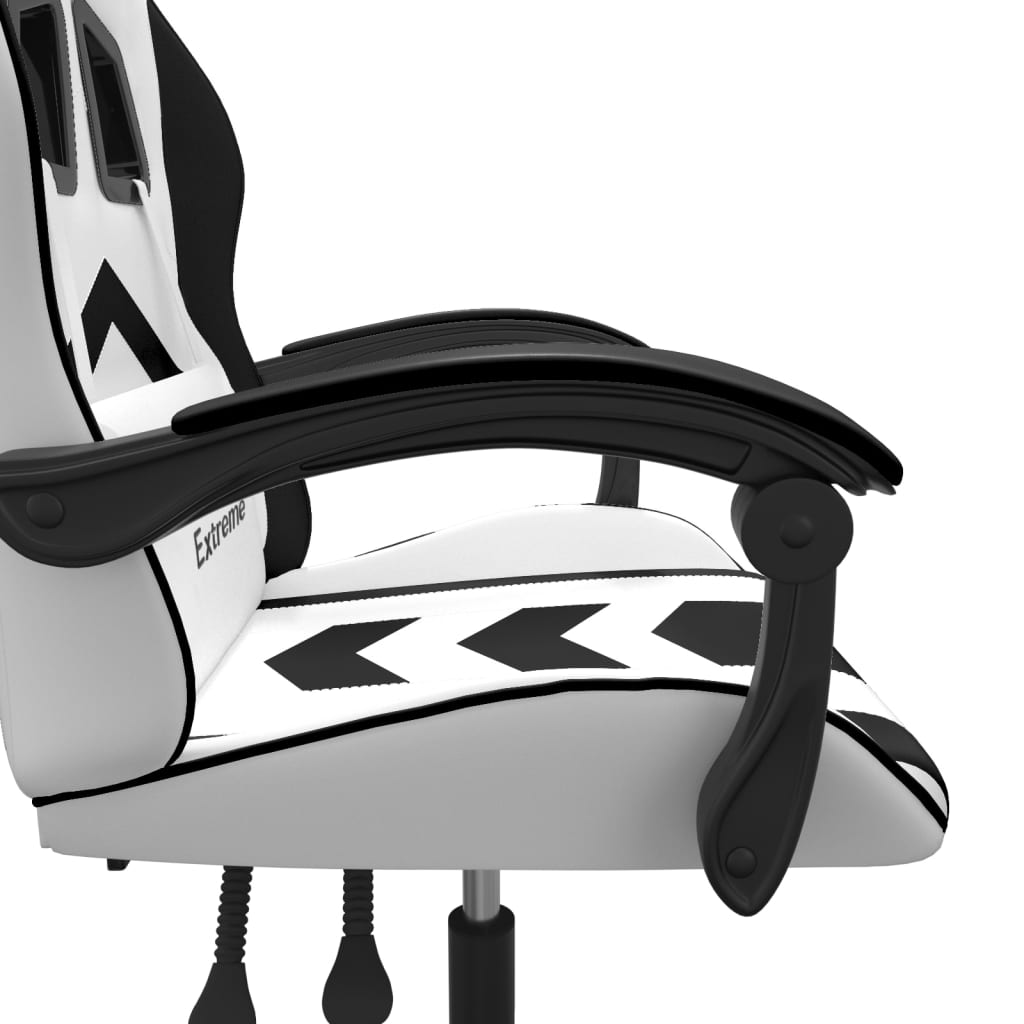 Igraća stolica bijelo-crna od umjetne kože