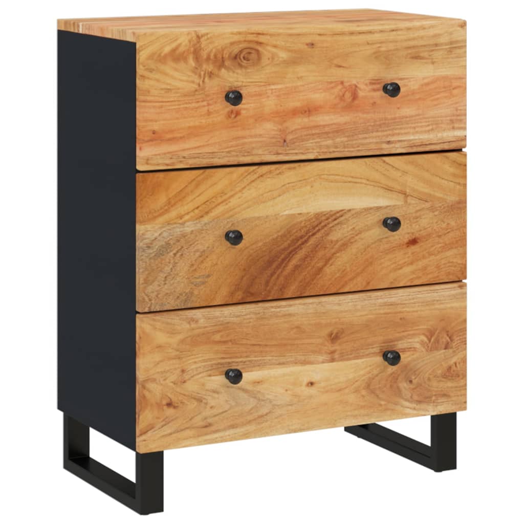 Komode 2 kom 60 x 33 x 75 cm od masivnog bagremovog drva