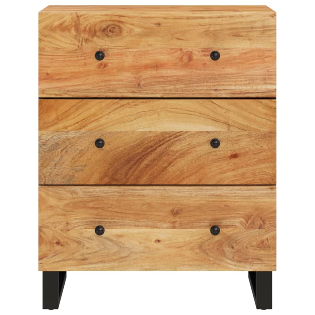 Komode 2 kom 60 x 33 x 75 cm od masivnog bagremovog drva