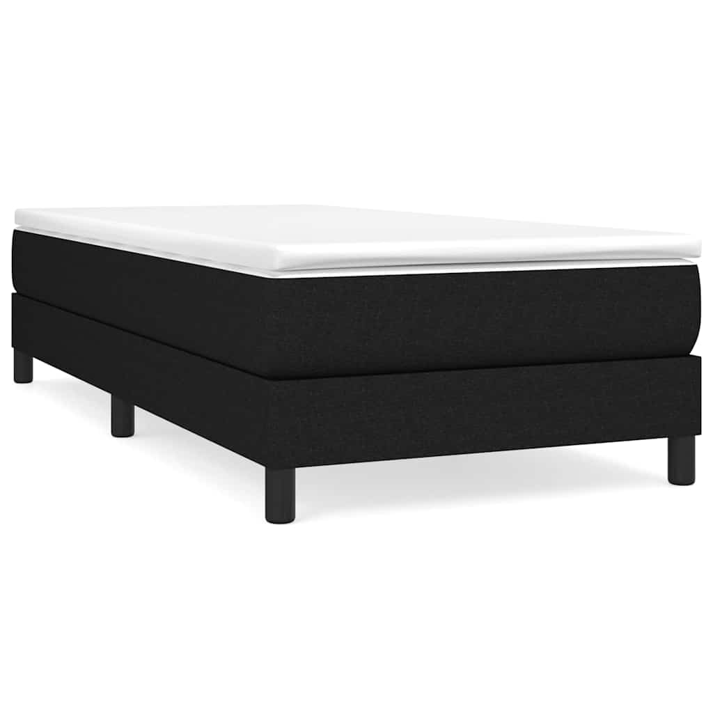Okvir za krevet s oprugom crni 80x200cm od tkanine