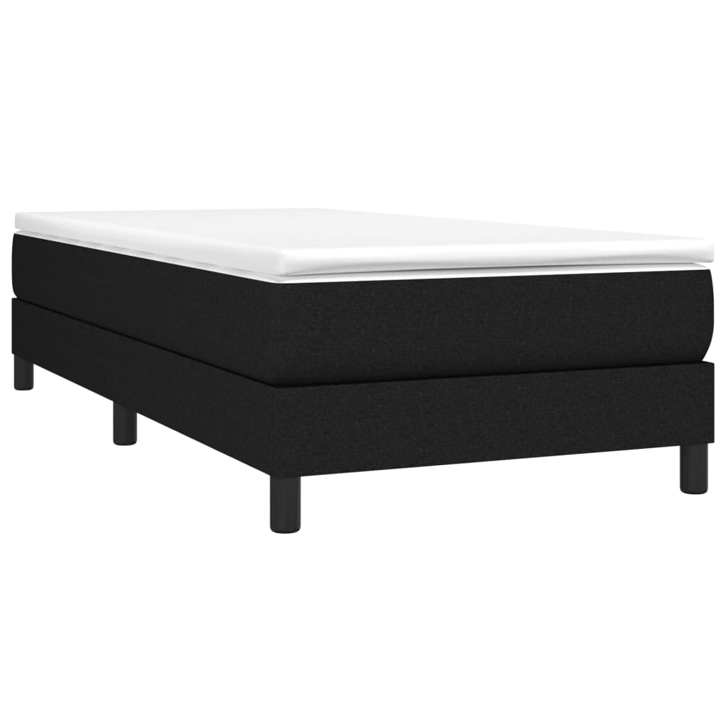 Okvir za krevet s oprugom crni 80x200cm od tkanine