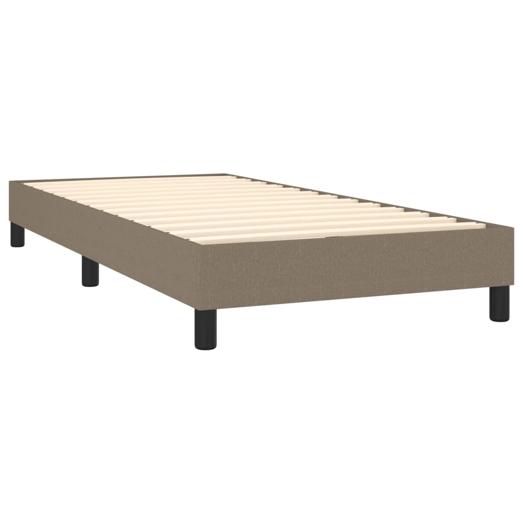 Okvir za krevet s oprugom smeđesivi 90x190cm od tkanine