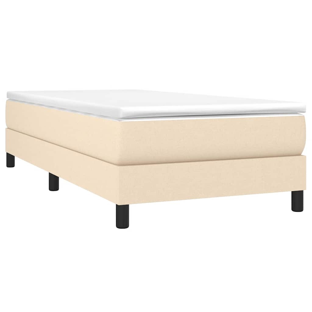 Okvir za krevet s oprugom krem 90x190cm od tkanine