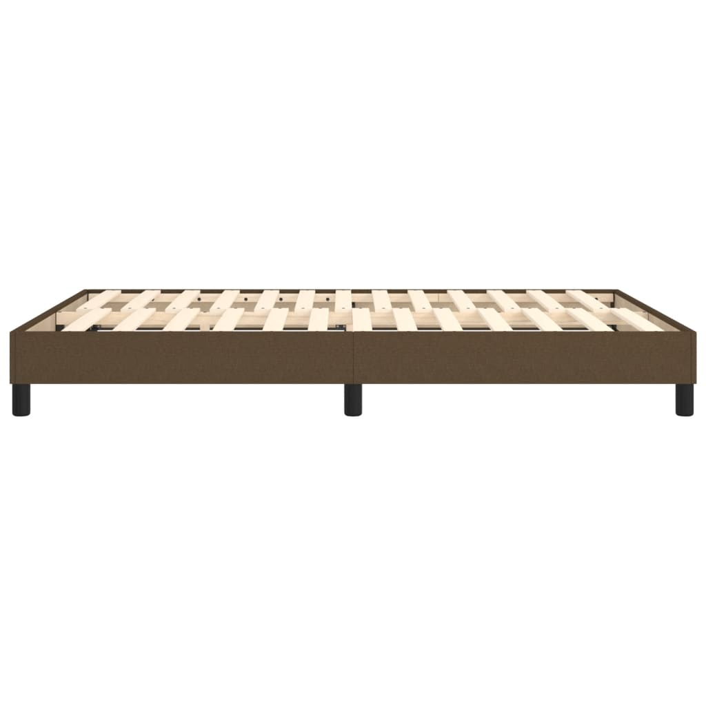 Okvir za krevet s oprugom tamnosmeđi 140 x 190 cm od tkanine