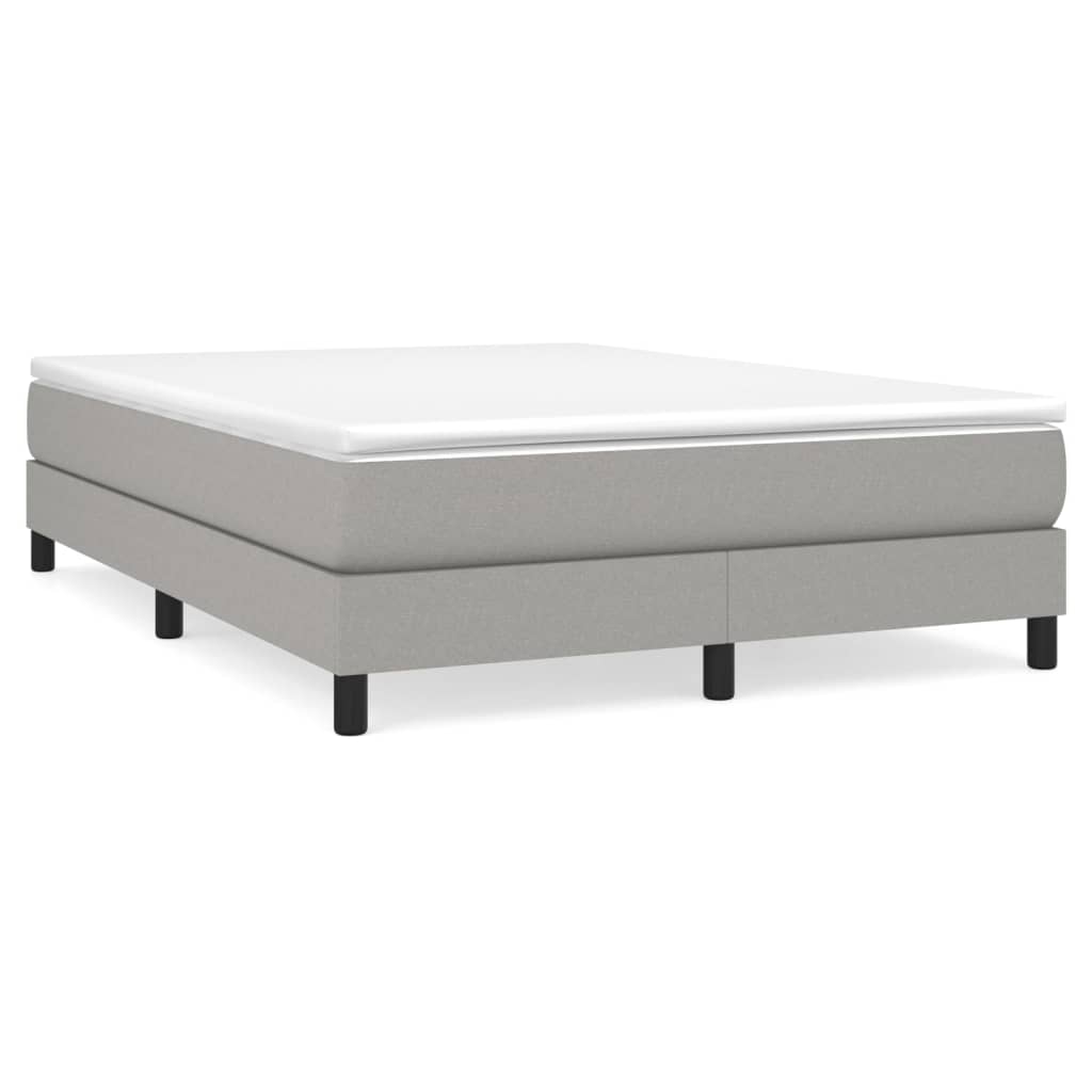 Okvir za krevet s oprugom svjetlosivi 140x200 cm od tkanine