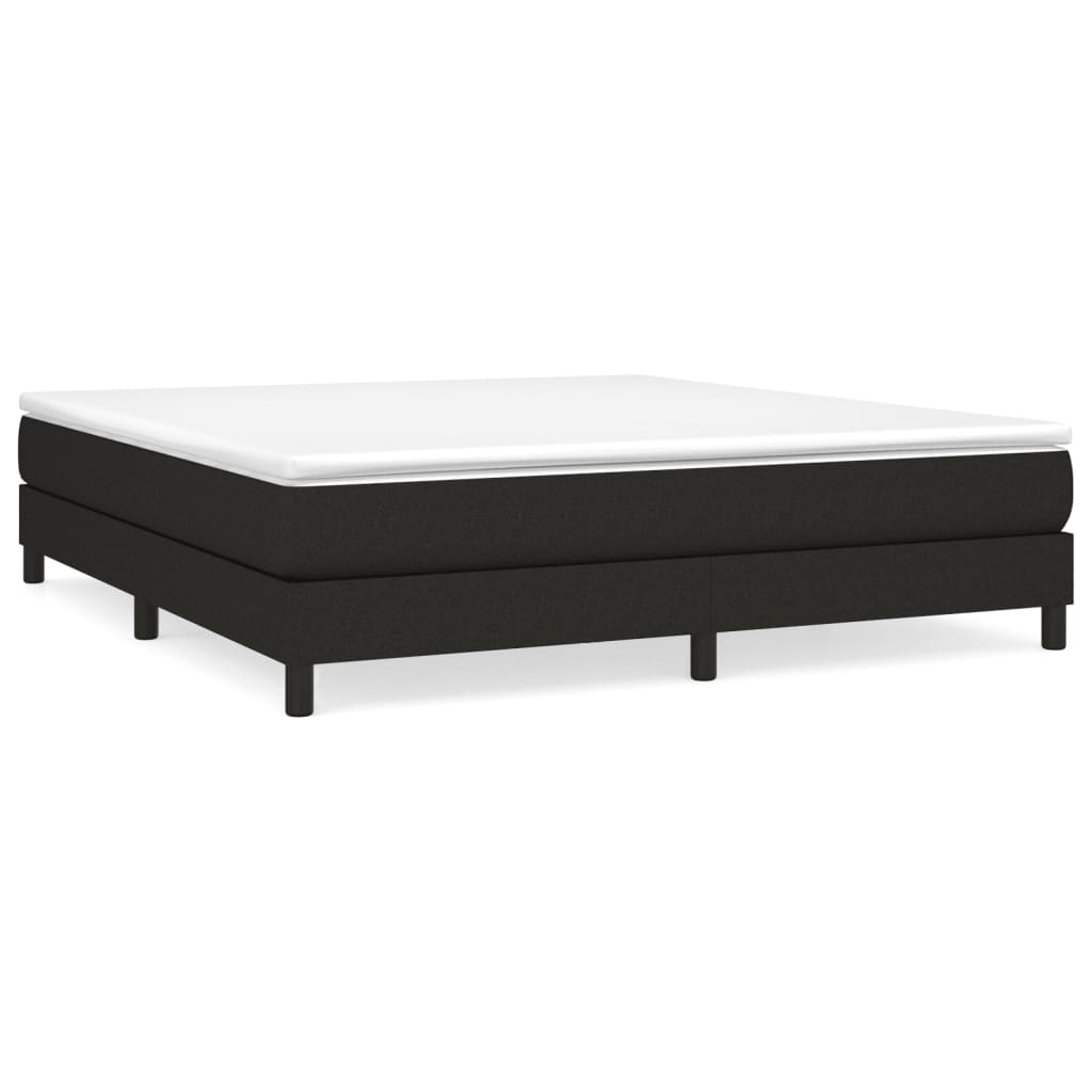 Okvir za krevet s oprugom crni 160x200 cm od tkanine