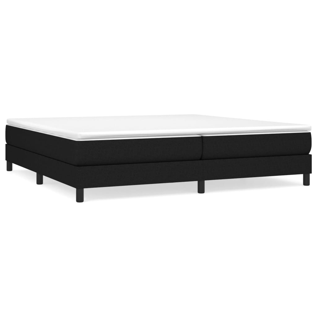 Okvir za krevet s oprugom crni 200x200 cm od tkanine