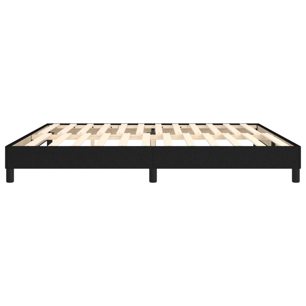 Okvir za krevet s oprugom crni 200x200 cm od tkanine