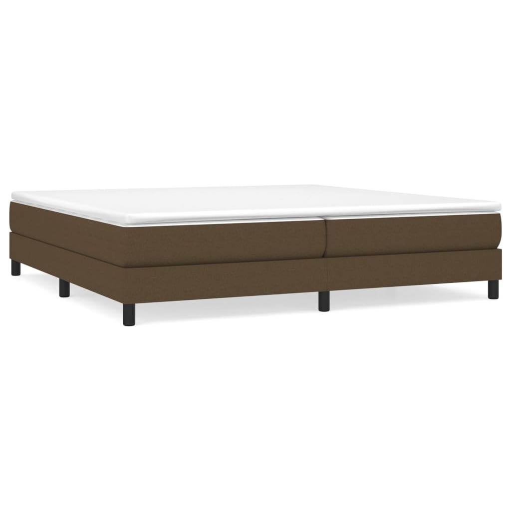 Okvir za krevet s oprugom tamnosmeđi 200x200 cm od tkanine