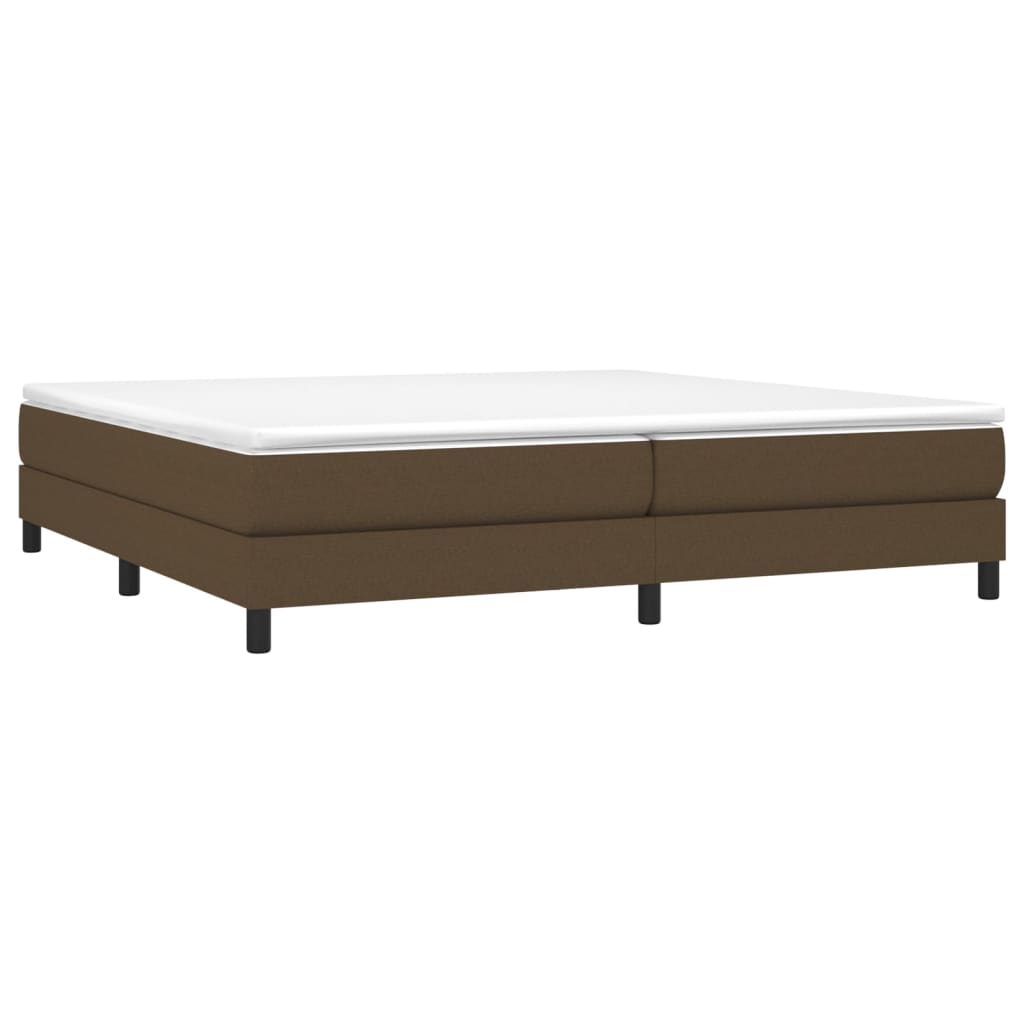 Okvir za krevet s oprugom tamnosmeđi 200x200 cm od tkanine