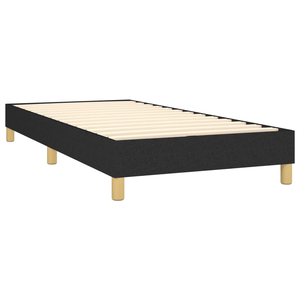 Okvir za krevet s oprugom crni 80x200cm od tkanine