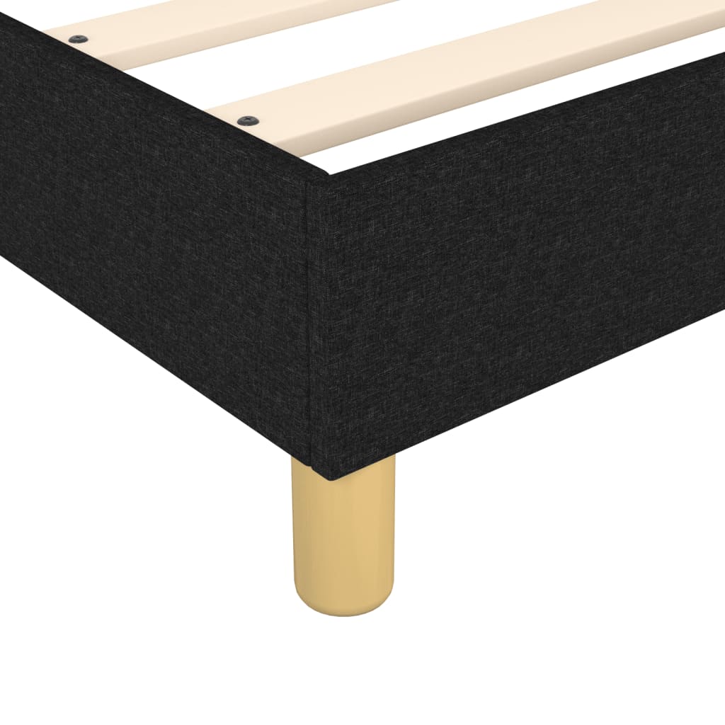 Okvir za krevet s oprugom crni 80x200cm od tkanine