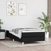 Okvir za krevet s oprugom crni 80x200cm od tkanine